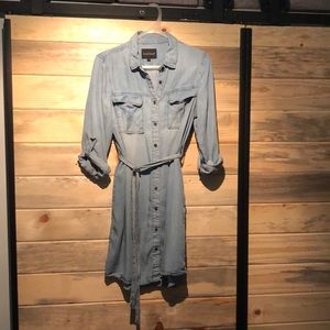 Buttery soft denim shirt dress with POCKETS!!